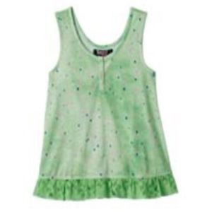 Sugar Rush Lace Henley Tank Top size L